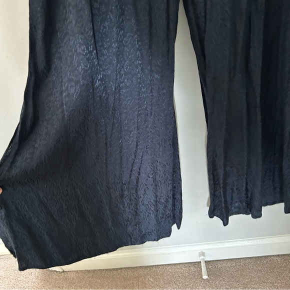 Anthropologie Maeve Jacqueline Jacquard Navy Blue Jumpsuit - Picture 6 of 10